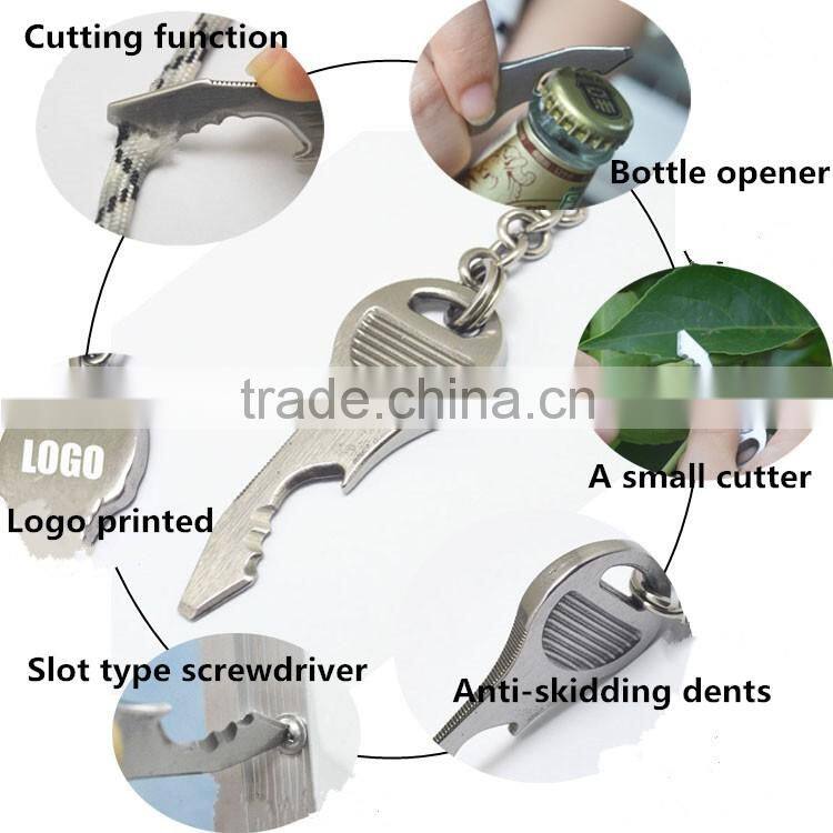 Yukai Durable bottle opener keychain tool with screwdriver