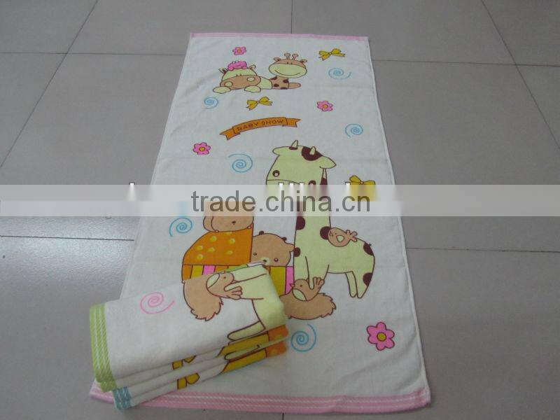 wholesale 100% cotton animal printed beach baby towels