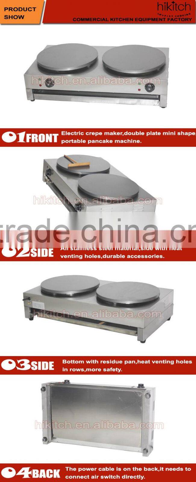 Hot selling two heads pancake maker double crepe maker