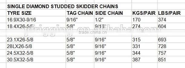 Double Diamonds Studded Skidder Chains