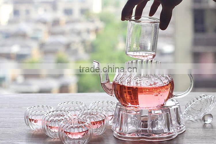 glass tea pot with glass stainer