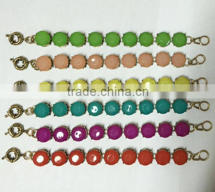 2015 Fall Winter Mini Square Drusy Druzy Cabochon Stone Charm Bracelet