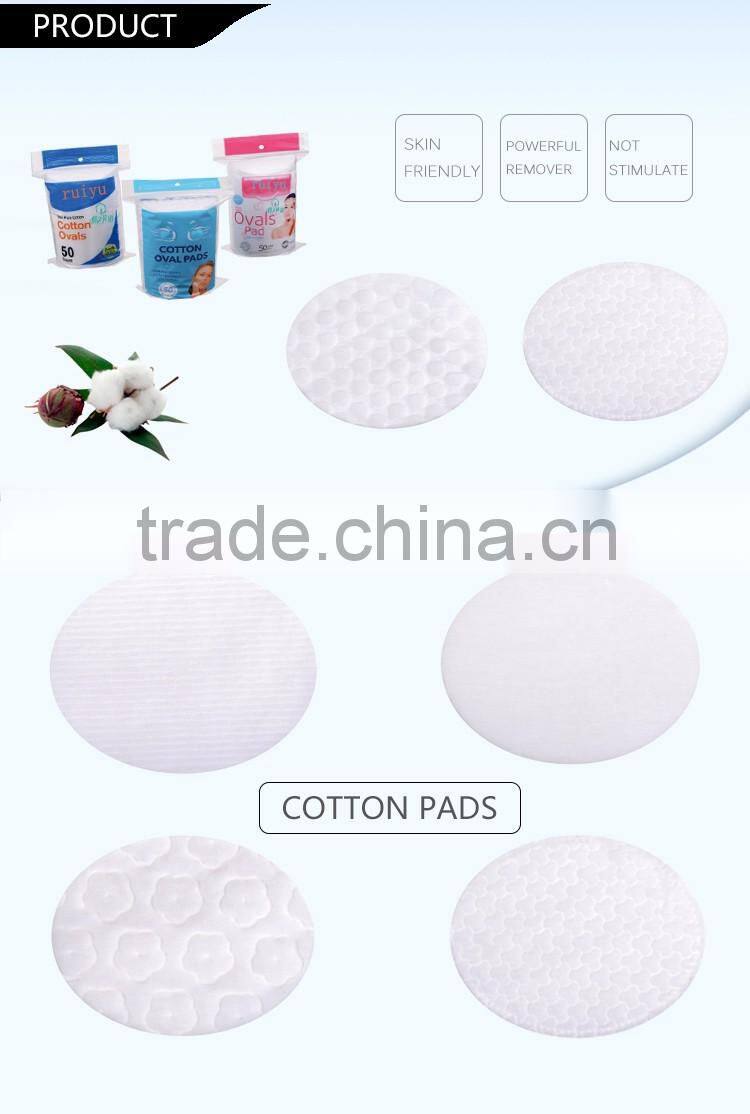 high quality made in China pure cotton cotton makeup remover pads