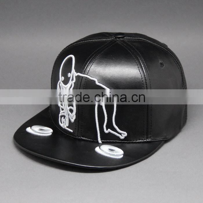 CUSTOM LOGO SNAPBACK CAP FLAT BRIM HAT
