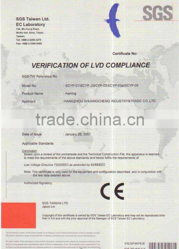 Both Sides Open Awnings SCYP-2014