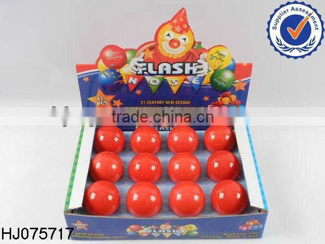 promotion plastic toys flash clown nose toys 12pcs