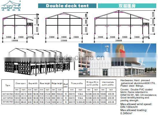 Two floor Double Decker Event Tent, Best Quality Supplier in China