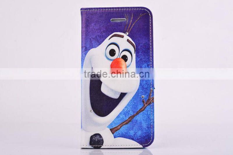 For iPhone 5/5s Frozen Flip Elsa Wallet Case With High Definiton Color Printing