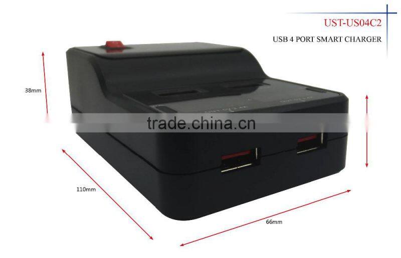 4 usb Travel charger smart charger wall travel charger usb charging port power adapter