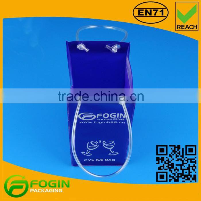 Custom Cheap Plastic Clear 1.5L PVC EVA Wine Cooler Bag