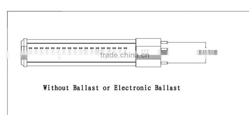 2G11 12W LED tube replace 24W PLL 100-277V 1300Lm Ra80 3 years warranty 2G11 led lamp