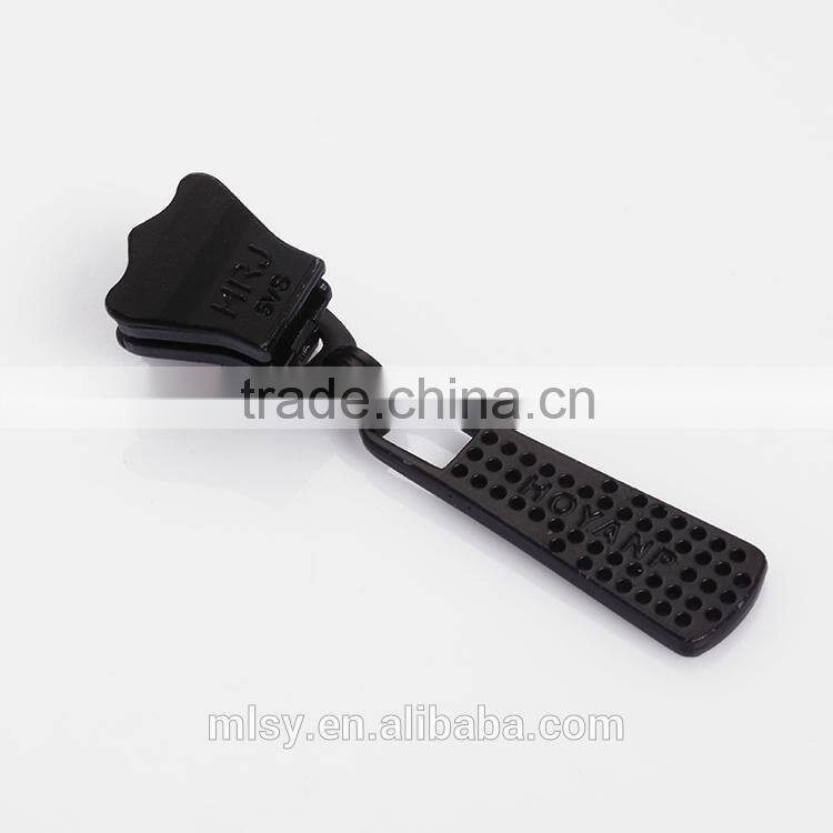 Special black zipper slider and pullers metal B1-80046