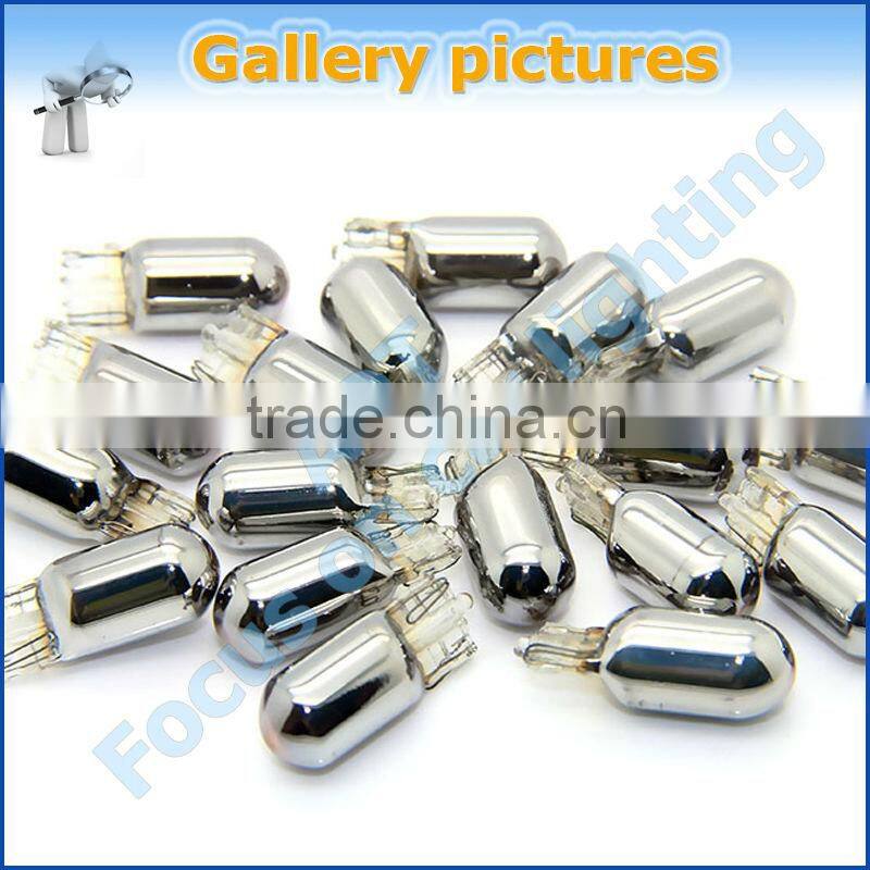 Automotive T10 chrome bulb, 12V 5W amber chrome bulbs car accessories