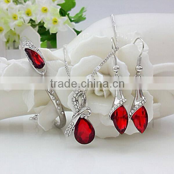 artificial imitation diamond jewelry set, gold jewelry sets