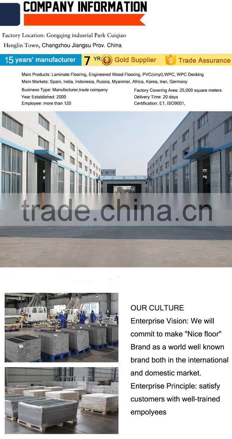 Wood Grain Click Planks Vinyl WPC Flooring