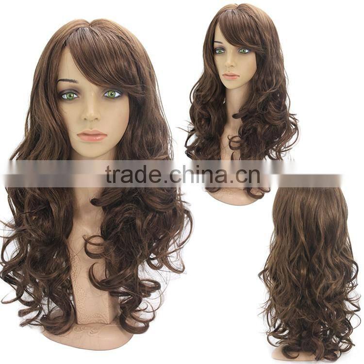 cheap synthetic Hair wigs two-tone Fashion ombre wigs celebrity wig for women