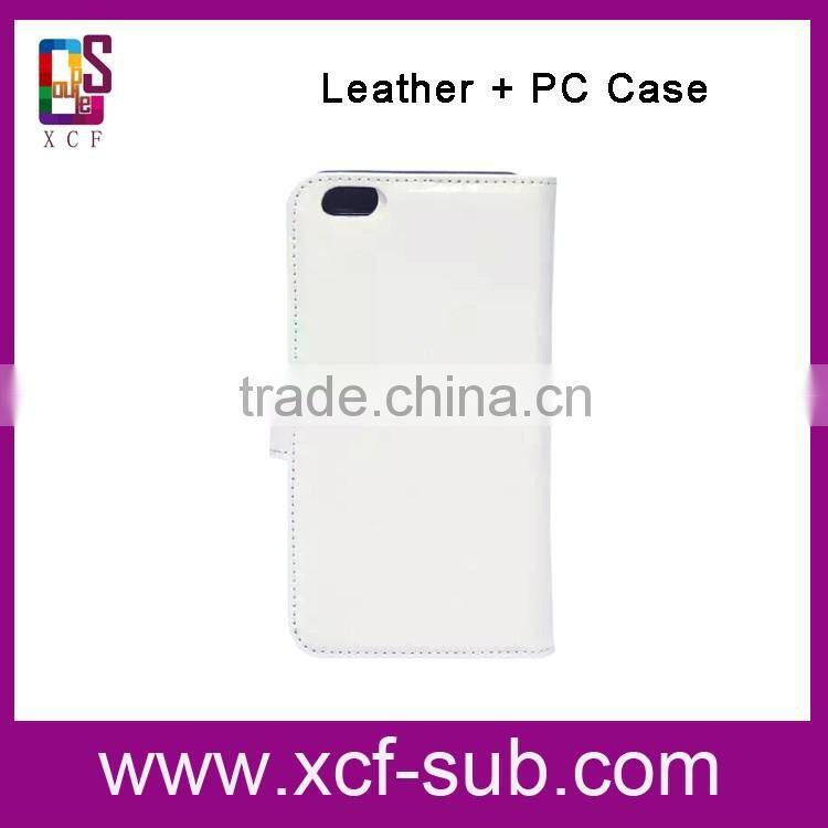 Wholesale Custom Design Light Weight Bulk 2D flip Blank Sublimation leather Mobile Phone Case For iphone6s