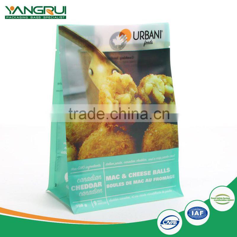 customized new products flat bottom zip lock food packing bags plastic packaging