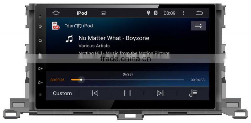 Factory supply car cassette and cd dvd and gps for toyota 2015 highlander