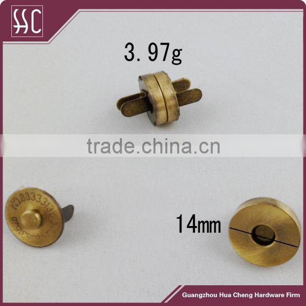 14mm and 18mm Brush Anti-Brass Magnetic Button for Bag,Low Price Wholesale in Guangzhou China
