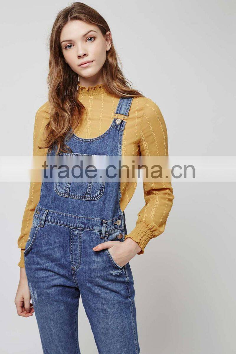 latest trend jeans girls blue fashion denim overall (JXA039)