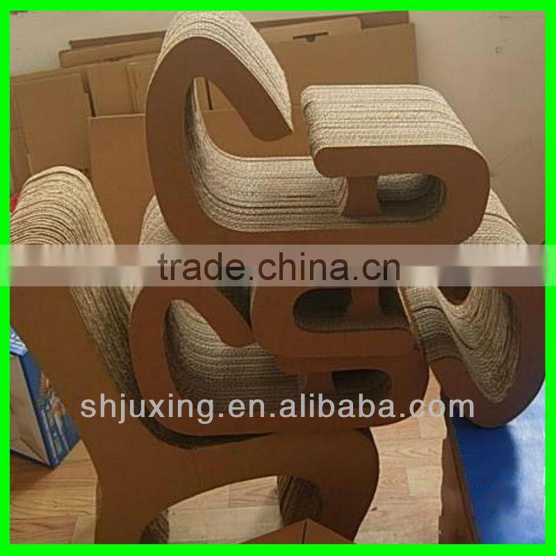 Eco-friendly Yellow corrugated paper chairs