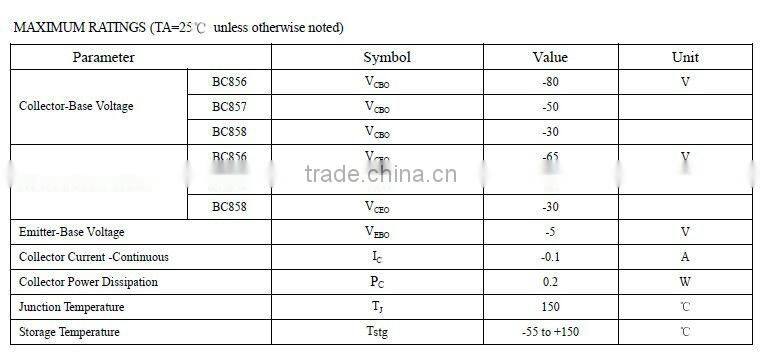 SOT-23 SMD Transistor BC858B
