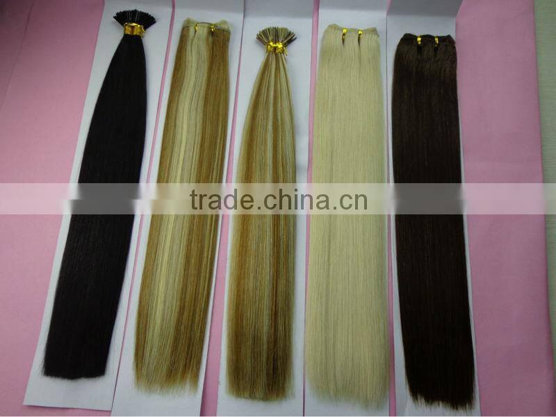 Russian Remy Hair Double Drawn I tip Hair Extensions