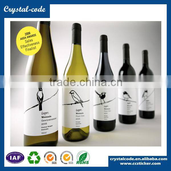 Clear glass hot foil standard size multifarious shapes customized drink sticker