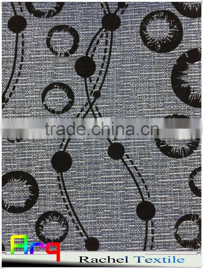 flower design sofa fabrics 57" design- flocking- factory made to order