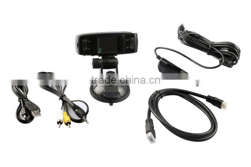 1080P .Eroda vehicle driving video recorder,HD Dual lens Camera Car DVR with GPS and 3D G-Sensor