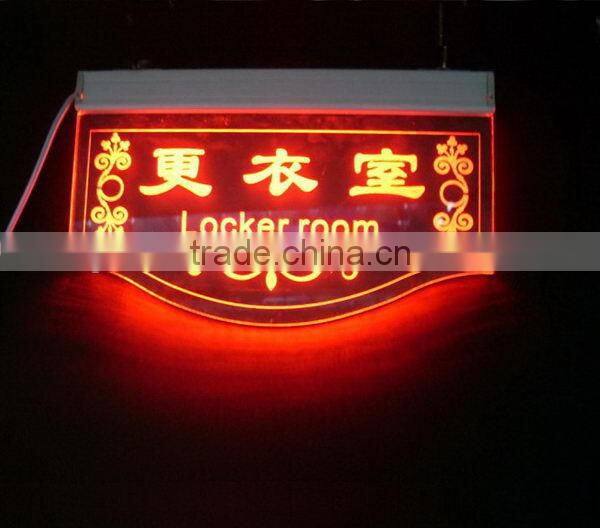 Contemporary hotsell acrylic led sign plate