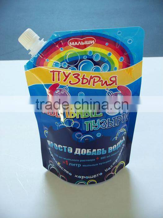 Spout Bag With Side Gusset For Liquid Detergent