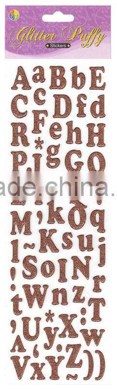 Glitter puffy sticker