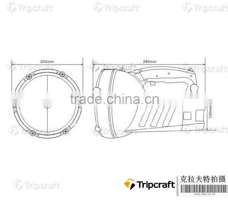 Tripcraft 3000m Long Range 2000LM battery 6800mAh Portable HID HUNTING LIGHT Searchlight