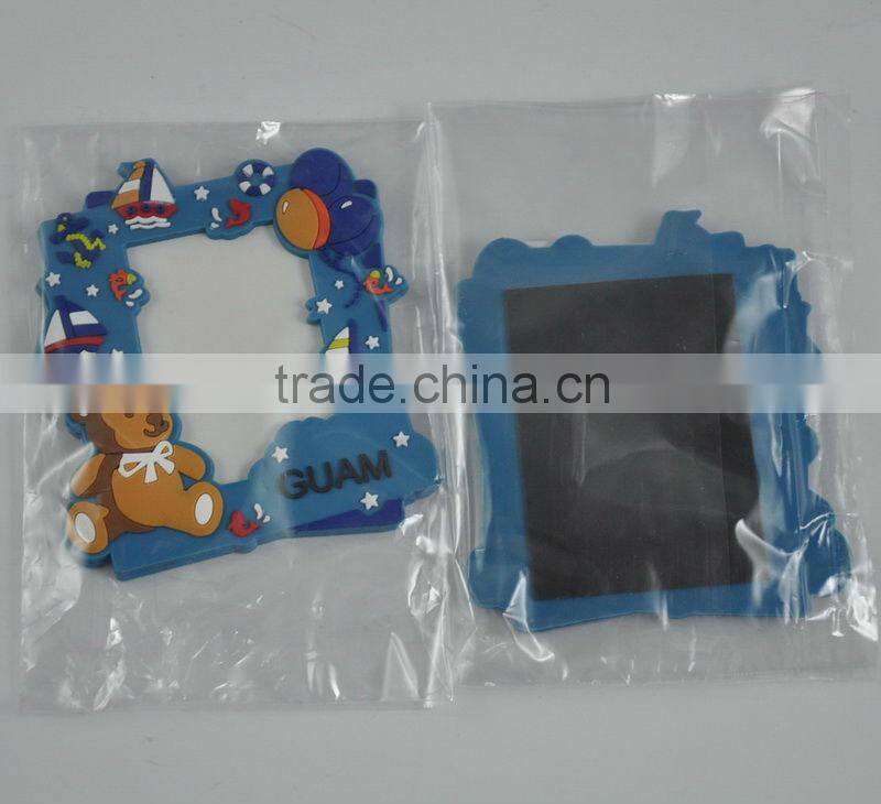 mini new creative 3d photo frame fridge magnet, 3d soft pvc photo frame magnet