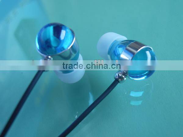 brands new Professional Jewelry decorative oem in-ear metal earphones&headphone in ear