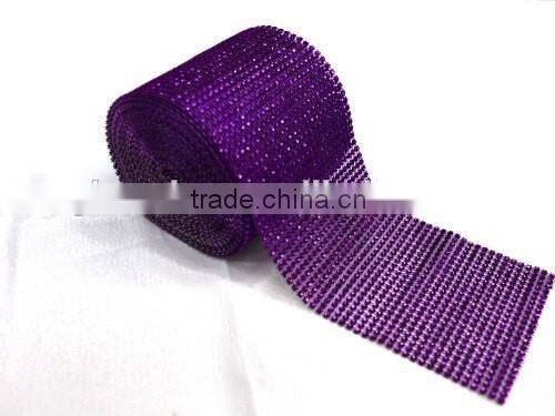 Hot sale rhinestone mesh trimming ribbon For Wedding Decorations