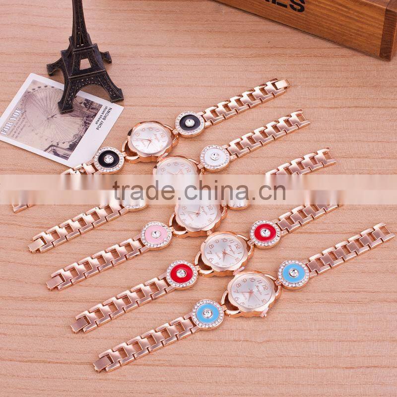 In Stock 8 Colors Fashion Women Handmade Women Watch Retro Leather Bracelet Heart Decoration Quartz WristWatches