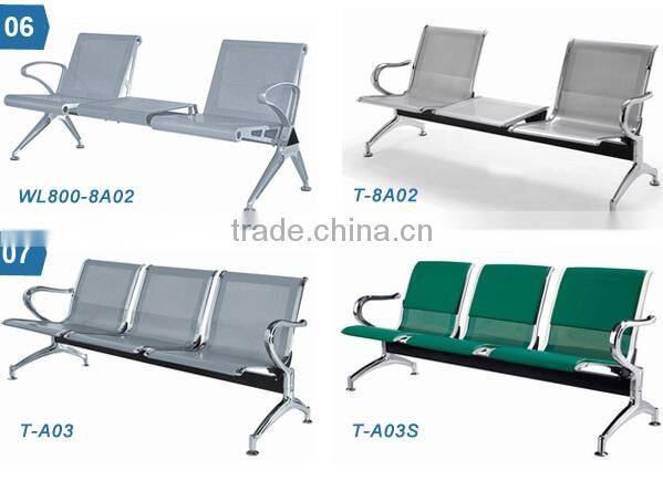 3 Seater stainless steel public auditorium chair