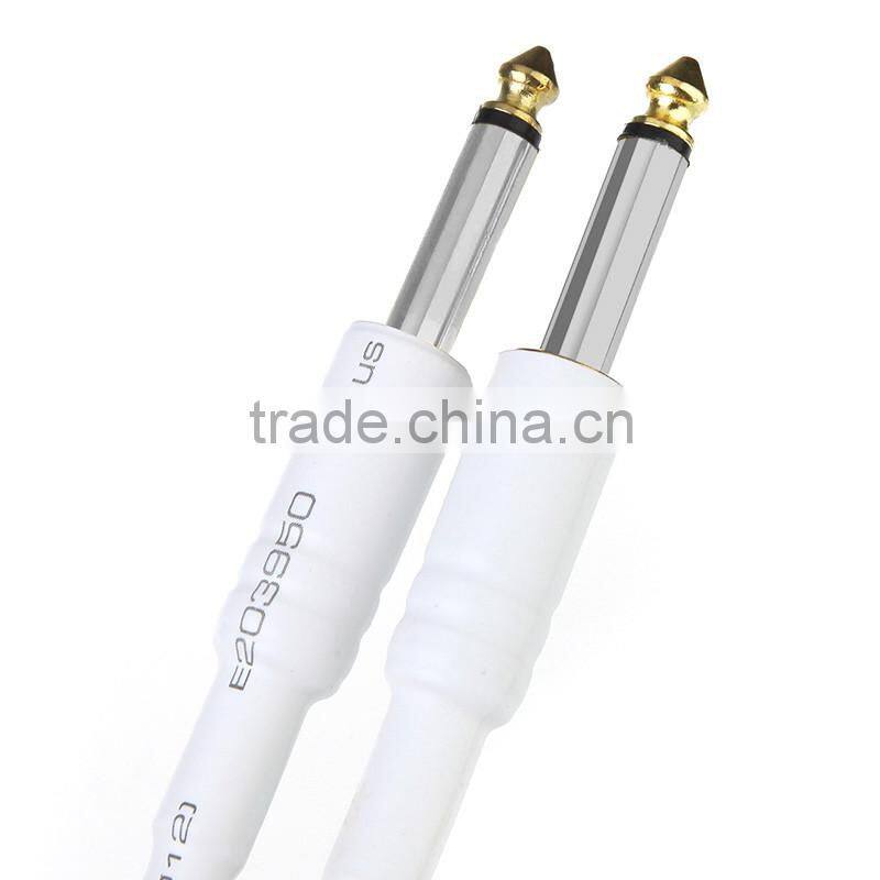 5M/16FT Yellow & Brown Cloth Braided Tweed Guitar Cable Cord