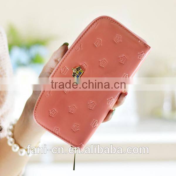 2015 newest design fashion style PU leather clutch wallets for ladies