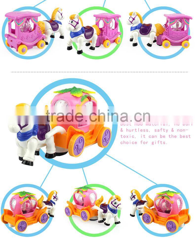 Plastic promotion item electric music carriage toys for sales