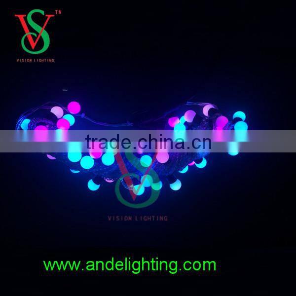 Factory wholesale New design clear wire led ball string light outdoor lighting