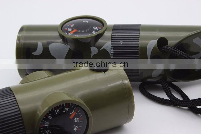 7 in 1muli-functional emergency survival whistle