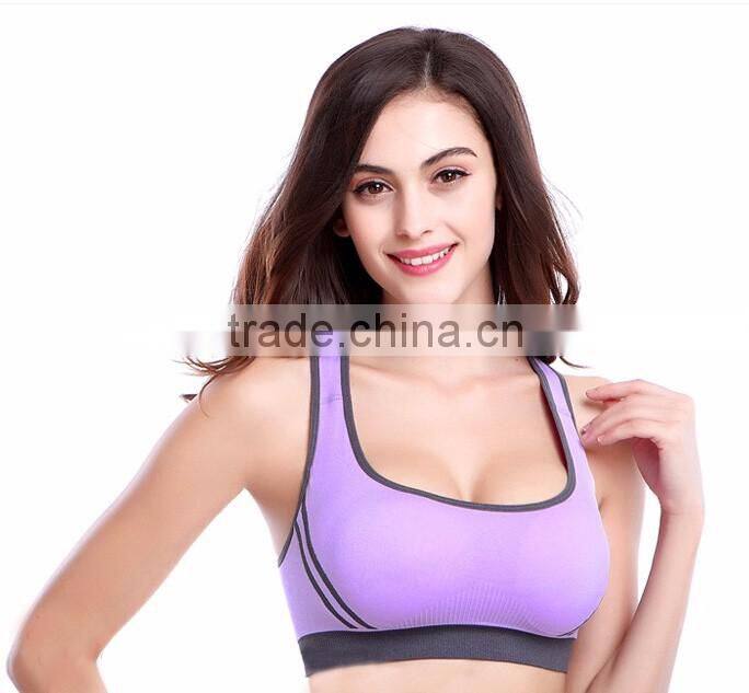 Fashionable Breathable Seamless Bra with Removable Pad,Lady's Fitness Wear Training Wear space Dye Sport Bra