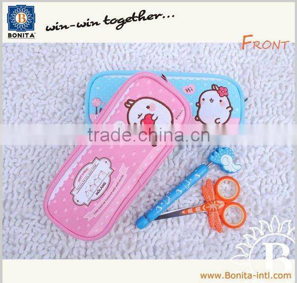New custom cute pencil bag animal shaped multifunction kid's pencil case