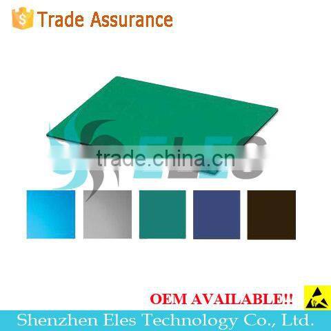 dull blue antistatic rubber table mat ESD table mat