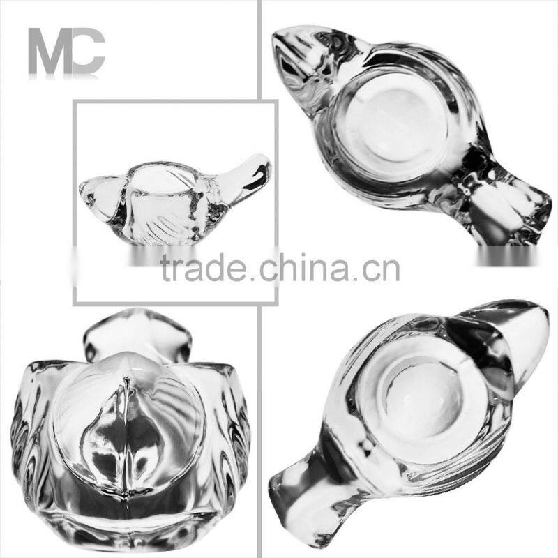 Bird Shape Decorative Tealight Votive Clear Glass Candle Holder