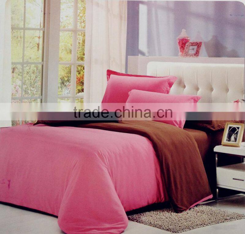 Hot sale 100% microfiber polyester soft and comfortable bedding sets plain dyed